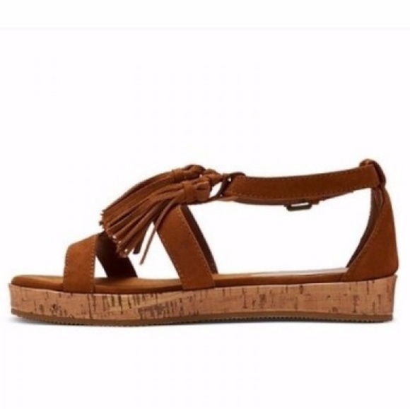 NWT Mossimo Cognac Larissa Sandals With Tassels - Picture 5 of 5